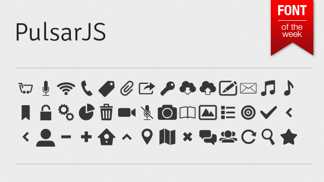 Font of The week pulsarJS icon font