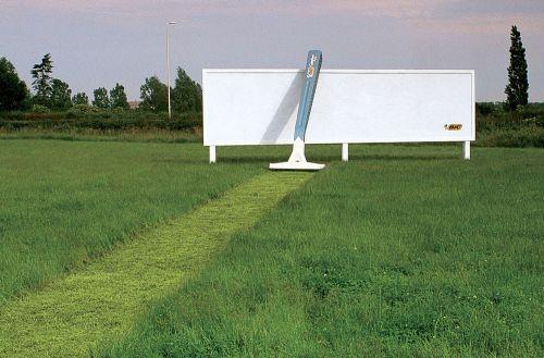 cool shaver roadside ad