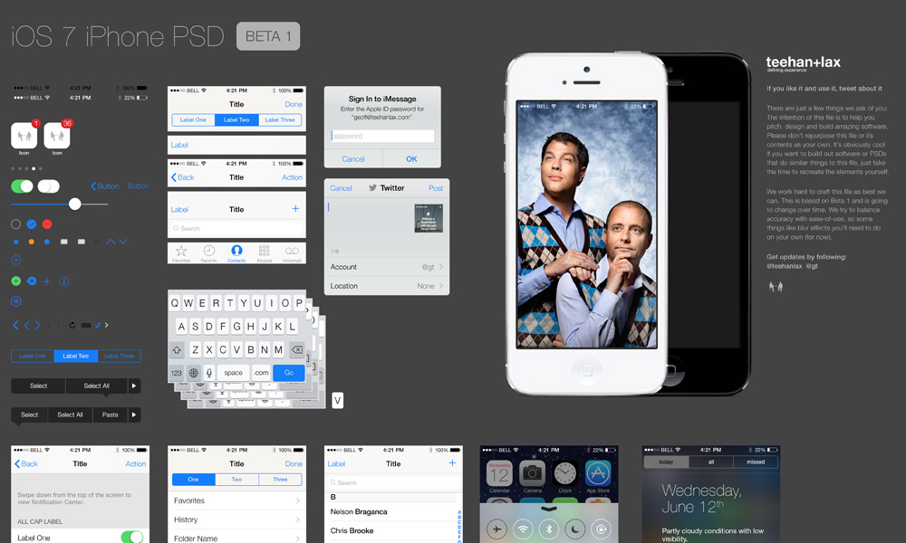 iOS 7 UI PSD